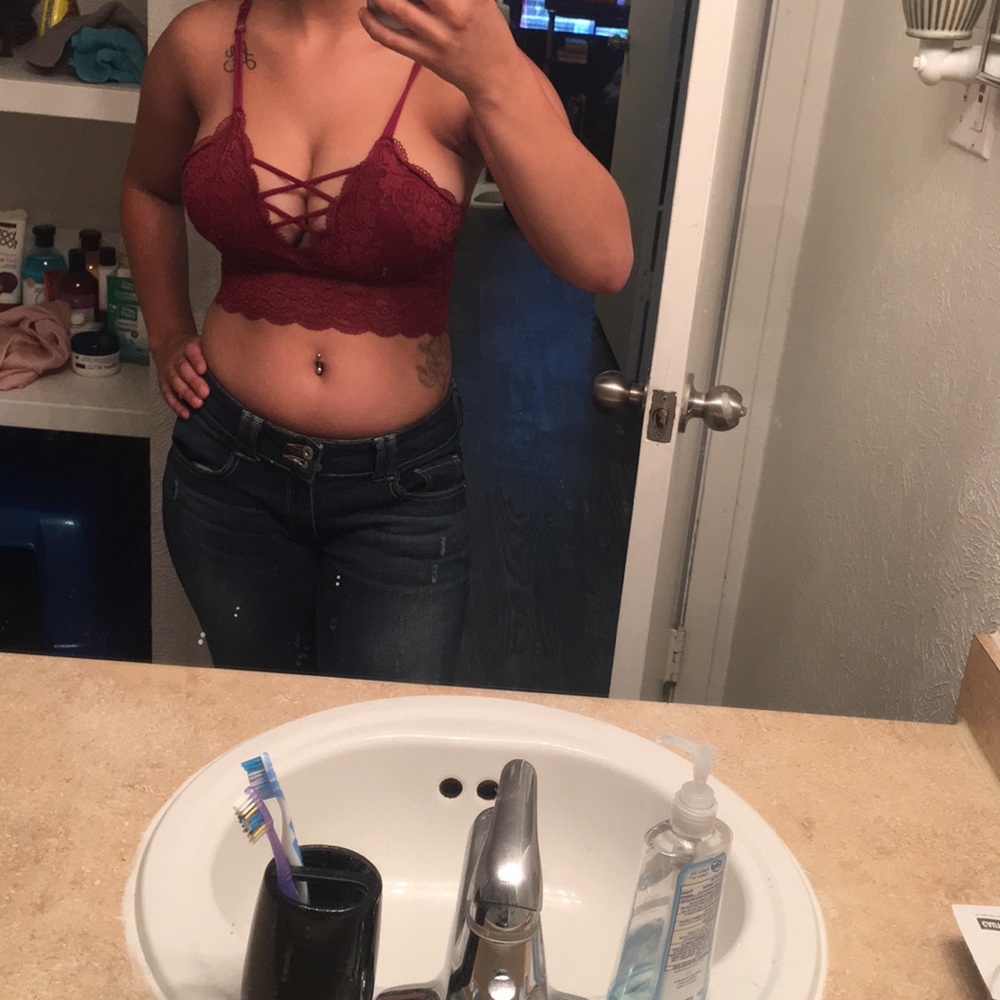 Maroon top